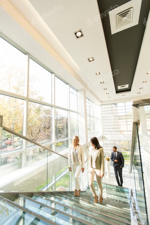 Preview: Multiethnic people walking in the office