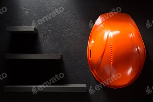 Preview: construction helmet on black