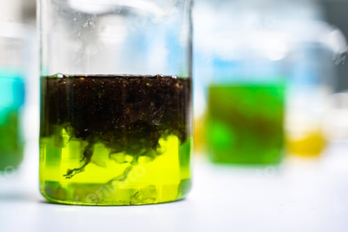 Preview: green alga laboratory research, alternative biofuel energy technology, biotechnology concept