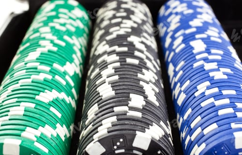 Preview: poker chips heaps in black box