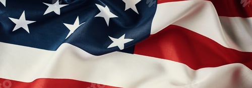 Preview: American flag background. USA flag waving, closeup