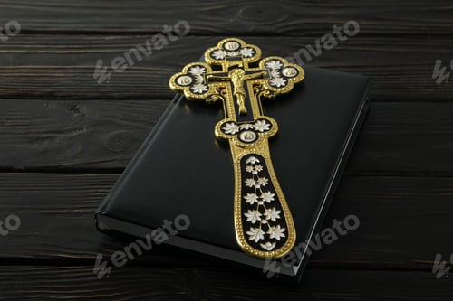 Preview: Concept or composition of Eucharist, close up