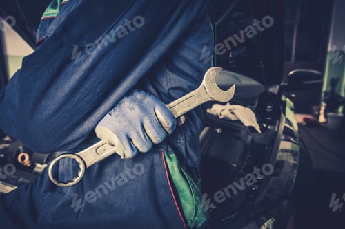 Preview: Car Mechanic with Wrench