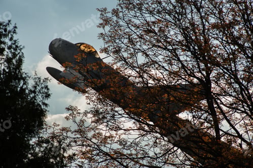 Preview: Monument, memorial to the MiG-19 aircraft in Ukraine, in the city of Ternopil