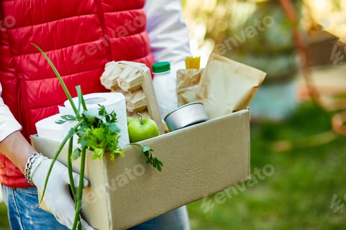 Preview: Home delivery food during virus outbreak, coronavirus panic and pandemics.
