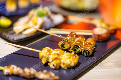 Preview: Japanese restaurant with lots of different grilled Skewer
