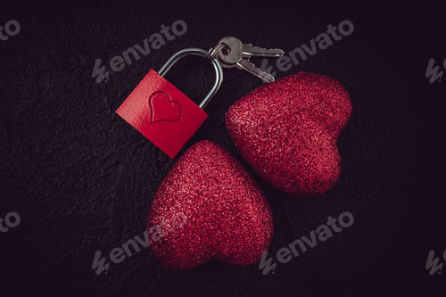 Preview: Valentine's Day Concept. Key with the heart as a symbol of love
