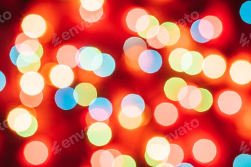 Preview: Christmas background with colourful Bokeh And Bright Lights