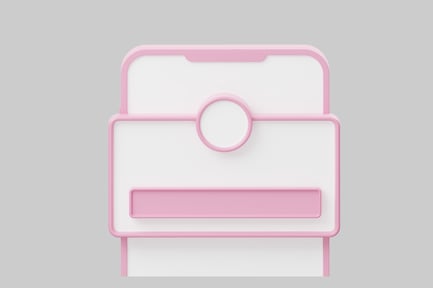 Preview: Minimalist pink and white interface template