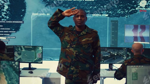 Preview: Soldier executes the military salute gesture to present his respect