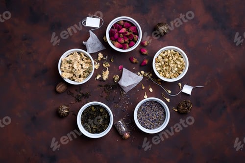 Preview: Herbal natural floral tea infusion with dry flowers ingredients