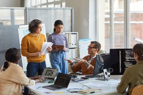 Preview: Multi Ethnic IT Development Team in Office