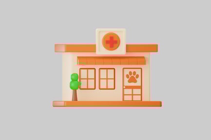 Preview: Cartoon animal clinic veterinary hospital