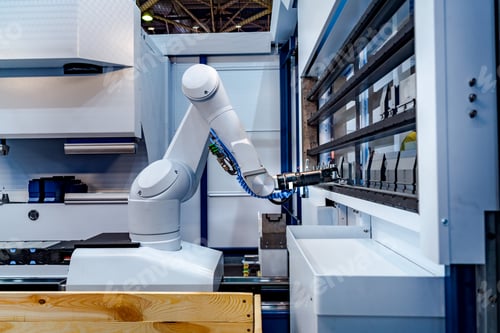 Preview: Robotic Arm modern industrial technology. Automated production c