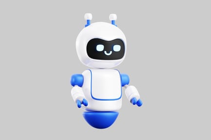 Preview: Smiling robot character