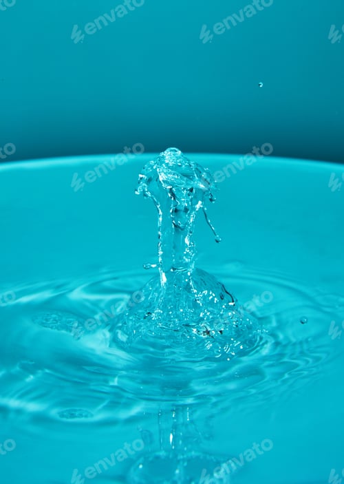 Preview: Abstract background of splash of color water, collision of colored drops, the concept