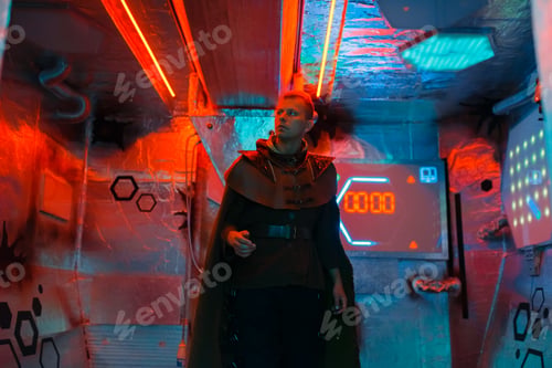 Preview: Space traveler in spacecraft control room