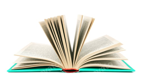 Preview: The open book. On white background.