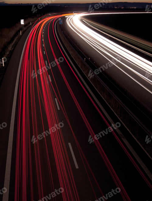 Preview: Cars moving fast on a highway