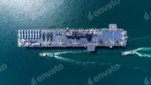 Preview: Nuclear ship, Military navy ship carrier full loading fighter jet aircraft for prepare troops