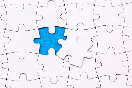 Preview: Missing jigsaw puzzle pieces. Business concept.