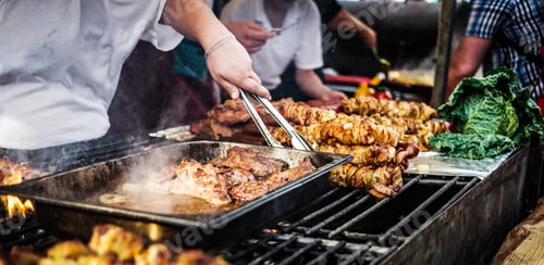 Preview: cooking meat on fire