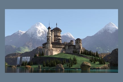 Preview: Island Citadel Fortress: Medieval Fantasy Landscape