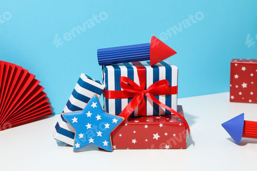 Preview: Composition for 4 july, Independence Day of USA