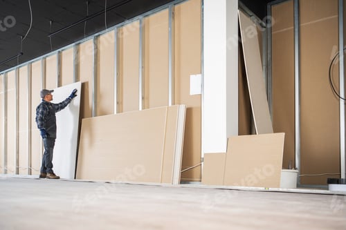 Preview: Contractor Selecting Drywall Panels