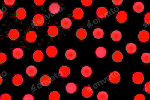 Preview: Red Circles on Black Background Abstract Pattern