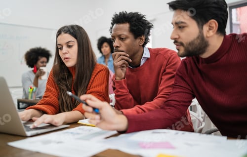 Preview: Creative designers working in a project together.
