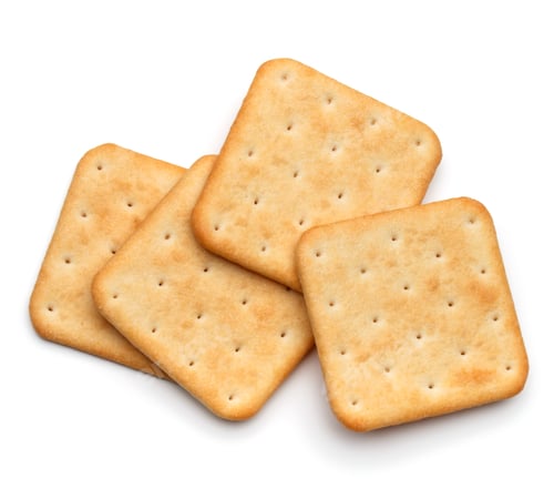 Preview: Dry cracker cookies isolated on white background cutout