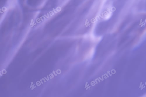 Preview: Caustic effect light refraction on lilac wall overlay photo mockup, blurred sun rays refracting