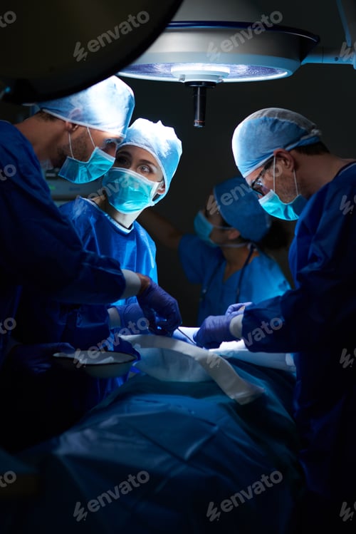 Preview: Surgical Team Performing an Operation in Hospital Room