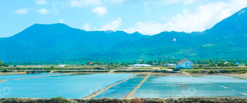Preview: Landscape with shrimp feeding farms in Vietnam