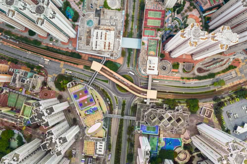 Preview: Drone fly over Hong Kong residential district