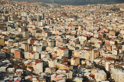 Preview: Arial View of Istanbul Asian Side Urban building blocks