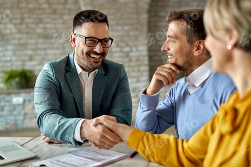 Preview: Successful Businessmen Shaking Hands During Corporate Meeting