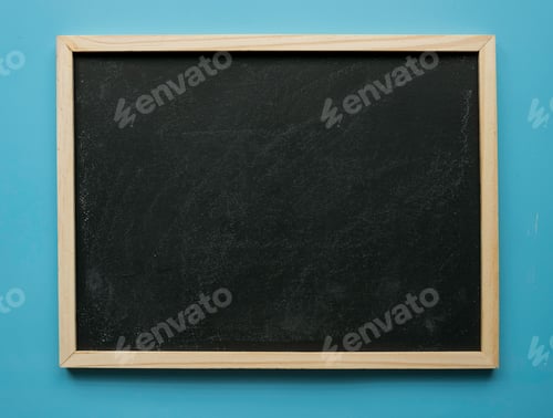 Preview: Chalkboard texture. Empty blank black chalkboard with chalk traces