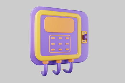 Preview: Cartoon control panel with hooks