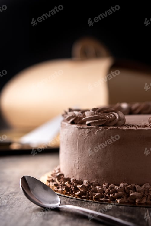 Preview: Piece of chocolate truffle cake