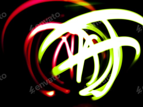 Preview: Red and yellow light painting,long exposure photography simple pattern
