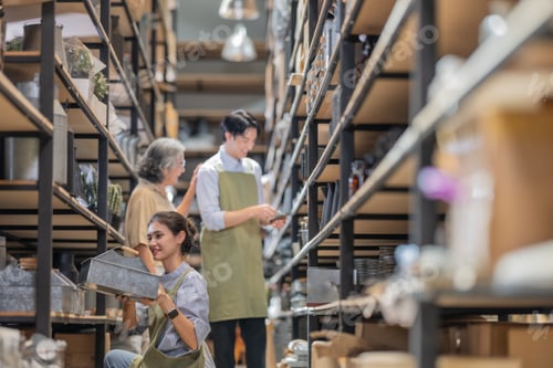 Preview: Mother and Family Business Owner Teaching About Material Production and Recycling