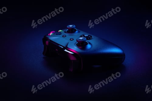 Preview: modern gamepad on a dark background