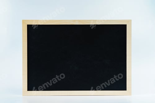 Preview: Blank chalk board sign on white background
