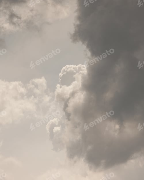 Preview: white storm clouds in sky background of nature. weather and climatic conditions, ecology