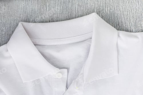 Preview: Close Up View of a White Polo Shirt
