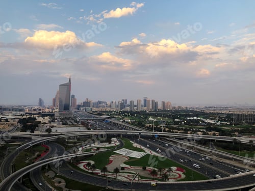 Preview: Cloudy lit up sky over Dubai’s skyline