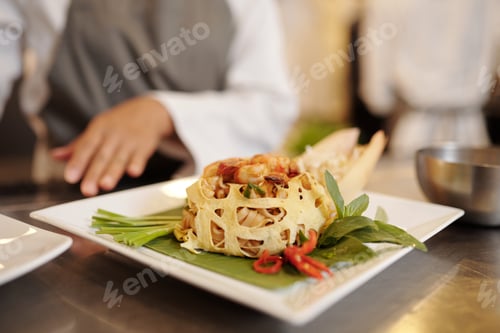 Preview: Garnished Delicious Restaurant Dish