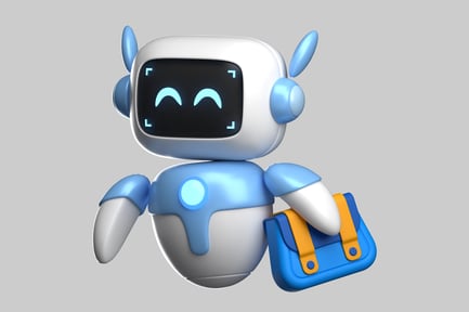 Preview: Cute smiling robot character design